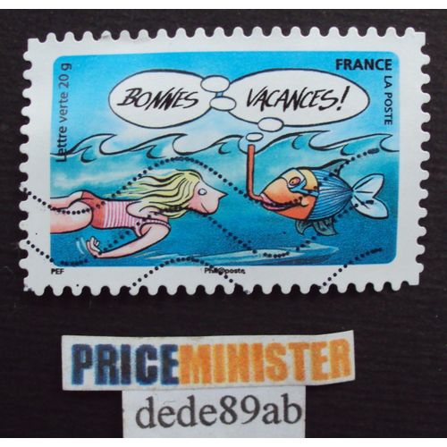 France.. Bonnes Vacances . Natation . Plongée Sous-Marine . Oblitéré Used Stamp.