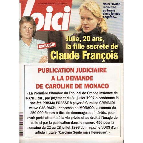 Claude Francois 4p/ Lagaf Arthur 1.5p/ Sabatier 1p/ Ophelie Winter Mc Solaar 2p/ Arielle Dombasle 1p/ Yves Saint Laurent 4p/ David Bowie 1p/ Mots Fleches Géant Starsky Et Hutch 532 
