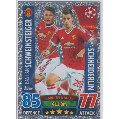 Bastian Schweinsteiger - Morgan Schneiderlin - Midfield Duo - Topps Match Attax - Champions League 2015 - 16 