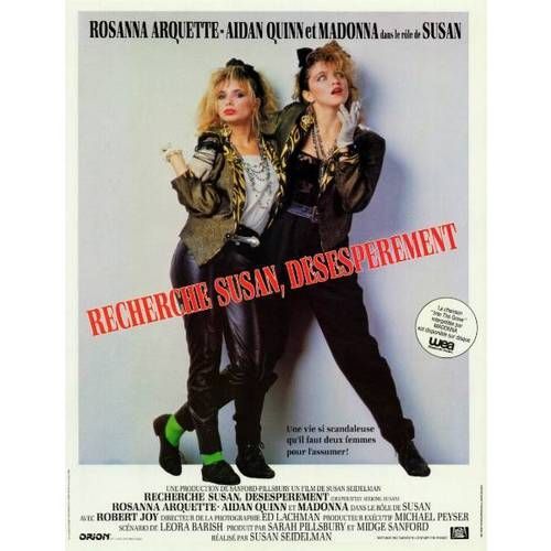 Recherche Susan Desesperement /Desperately Seeking Sesan - Véritable Affiche De Cinéma Pliée- Format 60x80 Cm - De Susan Seidelman Avec Rosanna Arquette, Madonna, Aidan Quinn, Mark Blum - 1985