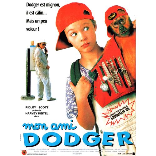 Mon Ami Dodger /Monkey Trouble - Véritable Affiche De Cinéma Pliée - Format 120x160 Cm - De Franco Amurri Avec Thora Birch, Harvey Keitel, Mimi Rogers, Christopher Mcdonald,  Victor Argo- 1995