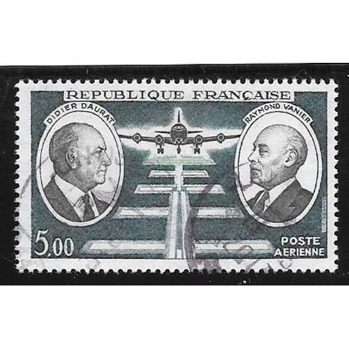 Timbre Oblitéré De 1971,N°46,Poste Aérienne.Didier Daurat Et Raymond Vanier.