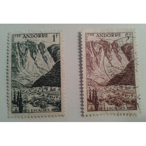 2 Timbres Andorre Yvert Et Tellier N° 138 Et 141