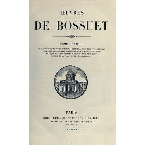 Oeuvres De Bossuet 4 Tomes