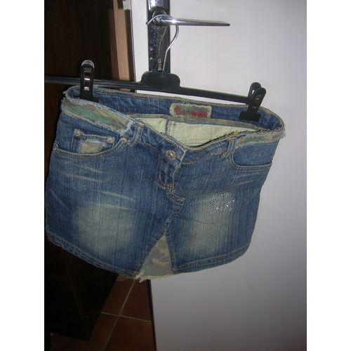 Jupe Vitamine Jean Coton 10 Ans Bleu
