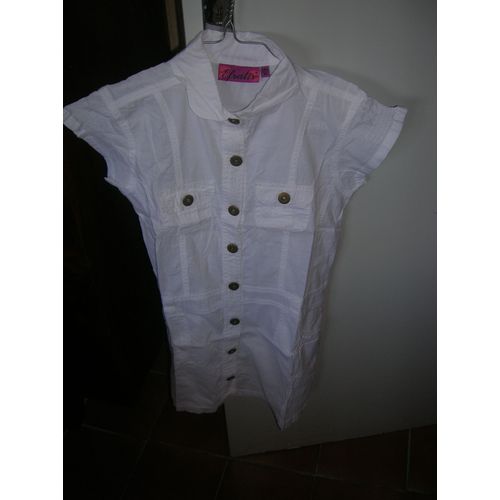Robe Efratis Coton 10 Ans Blanc