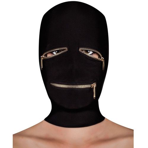 Cagoule Zippée À La Bouche Et Aux Yeux - Extreme Zipper Mask Eye And Mouth - Noire