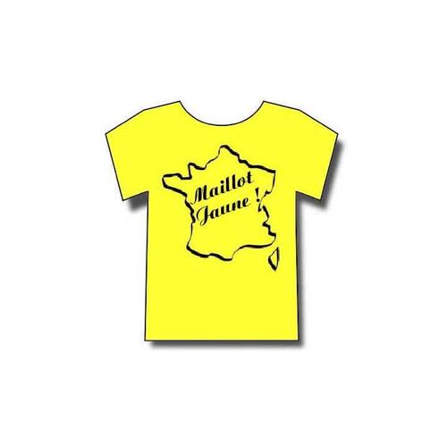 T-Shirt Maillot Jaune Cyclisme Et Tour De France. 100% Coton Jaune