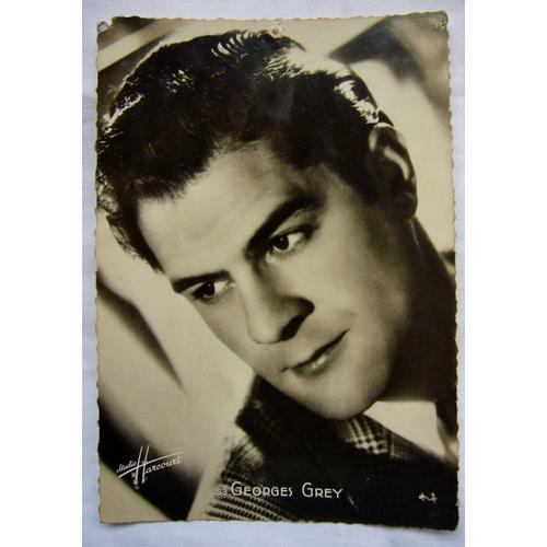 Georges Grey ( Acteur 1911 1954 ) Portrait Studio Harcourt Photo Carte 10,5 X 15 Cm