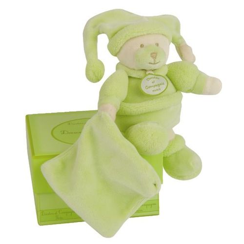 Doudou À Croquer Peluche Doudou Et Compagnie Pantin Ours Teddy Bear Bar Orso Mouchoir Lutin Douceur Macaron Couleur Vert Pistache Anis & D&c Cie 19 Cm 