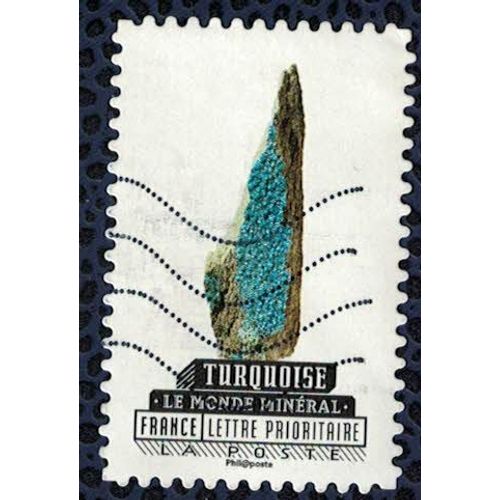 France 2016 Oblitéré Used Le Monde Minéral Turquoise