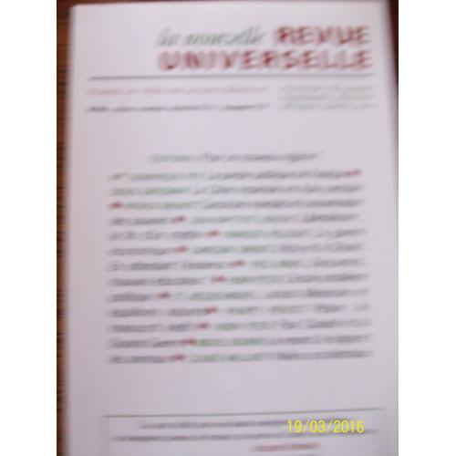 La Nouvelle Revue Universelle 35 