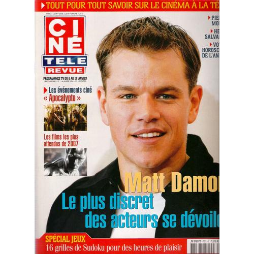 Ciné Télé Revue N° 1 / 2006 - Matt Damon