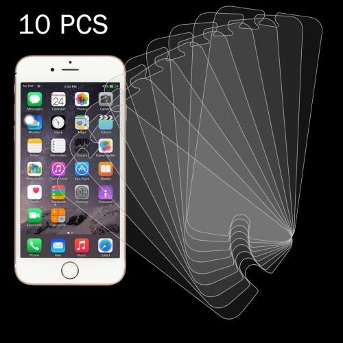 10 Pièces : Film Protection Anti Explosion 0,26mm 9h 2,5d Iphone 6 & 6s