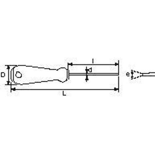 TOURNEVIS BIMATIERE S1 FENTE ELECTRICIEN 3X75 SAM - T-35E75