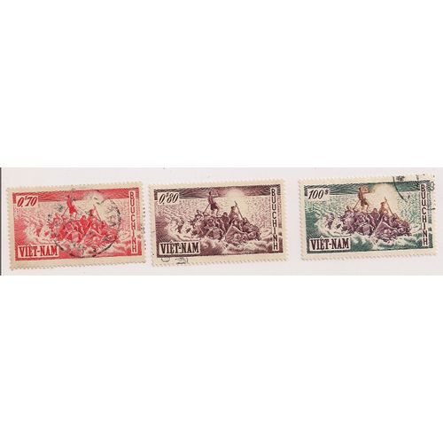 Vietnam Sud- Lot  De 3 Timbres Oblitérés- Exode