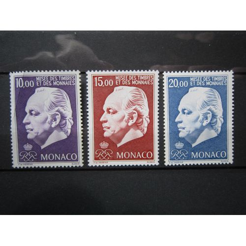Monaco. Timbres N° 2033 A 2035 (1996). Hommage A S.A.S. Le Prince Rainier I.I.I