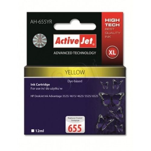 TIN ACTIVEJET AH-655YR Refill für HP  CZ112AE No.665 yellow
