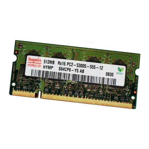 2x Barrettes Mémoire RAM HYNIX 1Go PC2-5300S Pour Ordinateur Portable