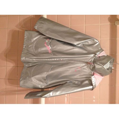 Imperméable Verni Argent Avec Capuche Amovible Girly Gliss En 8 Ans