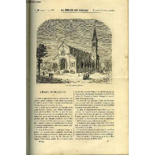 La Semaine Des Familles 10eme Annee N°39 - L'eglise De Charenton De Gaston De Cambronne, Ma Grande Soeur Xix De Zenaide Fleuriot, Monsieur Dupont De H. Audeval, Salon De 1868 Vii De Alfred ...