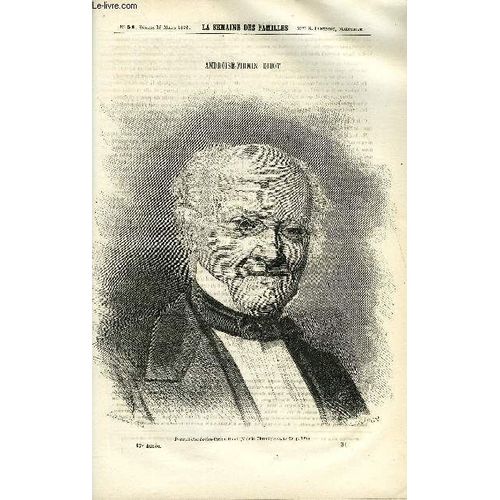 La Semaine Des Familles 17eme Annee N°51 - Un Fruit Sec Ii De Zenaide Fleuriot, Les Debris Du Naufrage De Michel Aubray, Carnac De C. Lawrence, Le Premier Tour Du Monde De G. De La ...