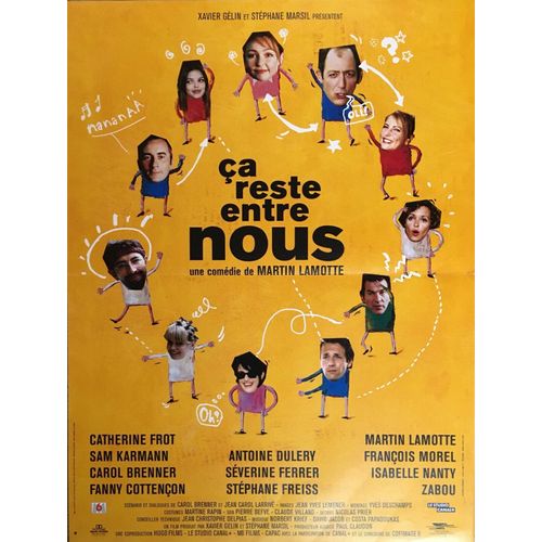 Ça Reste Entre Nous - Affiche Originale De Cinéma - Format 40x60 Cm - Un Film De Martin Lamotte Avec Catherine Frot, Fanny Cottençon, Sam Karmann - Année 1997
