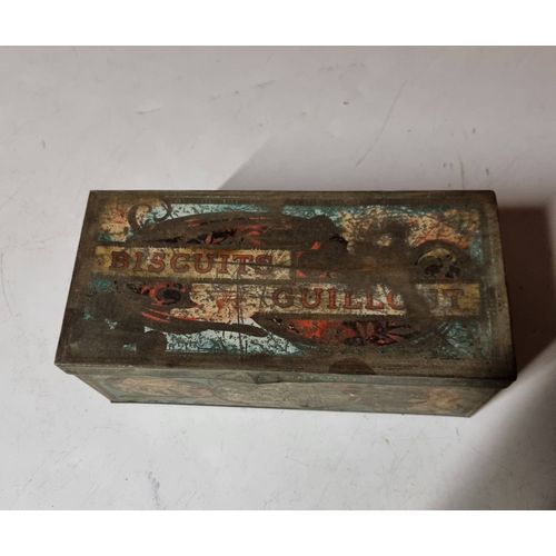 Ancienne Boite Biscuits Guillout Paris Tôle Lithographiée Vers 1900