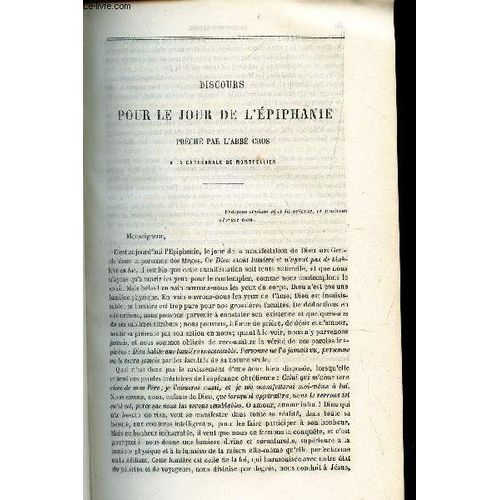 Discours Pour Le Jour De L'epiphanie A La Cathedrale De Montpellier / Lettre Pastorale De Monseigneur De Marguerye / Sur Le Péché.