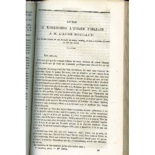 Lettre De Monseigneur L'eveque D'orleans A M. L'abbe Bougaud Sur La Seconde Édition De Son Histoire De Ste Chantal, Et Sur La Maniere D'ecrire La Vie Des Saints.