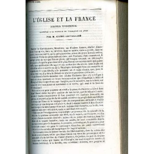 L'eglise Et La France - Discours D'ouverture / Ceux Qui Croient Et Ne Pratiquent Pas - Lettre Pastorale De Mgr L'eveque De St-Brieuc Et Tréguier Pour Le Careme De 1863 / Grandeurs De Marie / ...