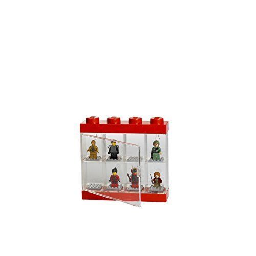 Vitrine pour 8 figurines Rouge et transparent