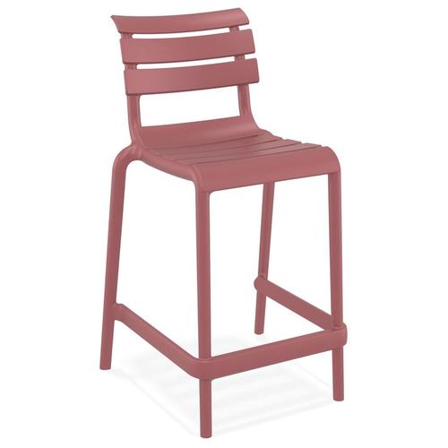 Tabouret Snack Mi-Hauteur 'nobu Mini' Rouge En Matière Plastique