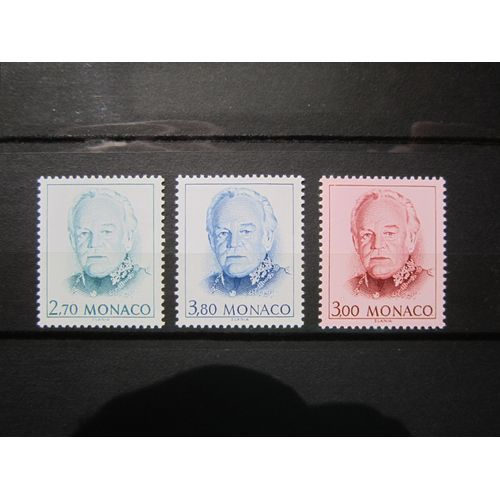 Monaco. Timbres N° 2036. 2055 Et 2056 (1996). Serie Courante. Effigie De S.A.S. Le Prince Rainier I.I.I