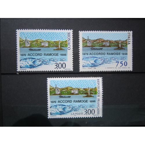 Monaco. Timbre N° 2038 (1996). 20eme Anniversaire De La Signature De L Accord Ramoge. Emission Conjointe Avec La France Et L Italie.