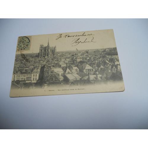 Dep 80 Somme Carte Ancienne En N/Bl De 1905 Amiens Vue Generale Prise Du Beffroi N°1 Edit Breger////////Be+