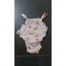 Barboteuse Tape À L 'oeil Short Coton Naissance Gris