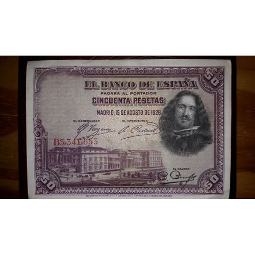 Billet De 50 Pesetas 1928