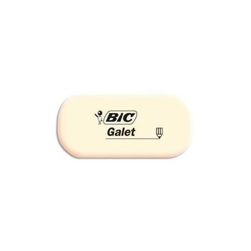 Bic Lot De 12 Gommes Galet Caoutchouc Synthétique