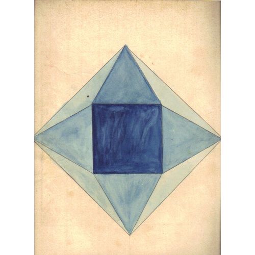 Peinture Originale Annee 1931 / Pour Collection Ou Encadrement Decoratif / Theme : Peinture Geometrique