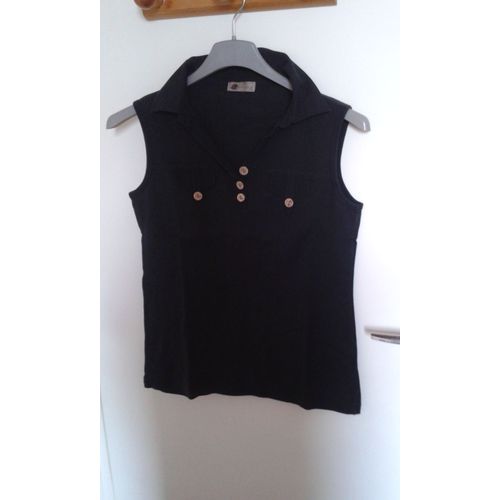 Polo Kwoman Coton 44 Noir