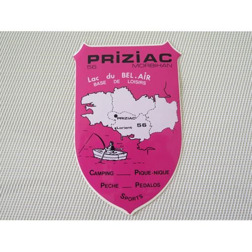 Autocollant Lac Du Bel Air Bases De Loisirs Priziac Morbihan
