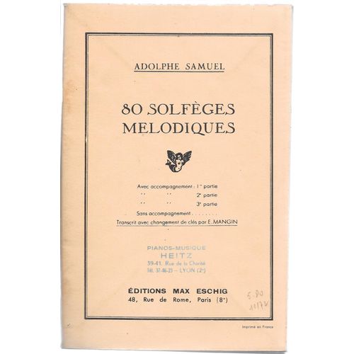 8o Solfeges Melodiques Sans Accompagnement (1-80)