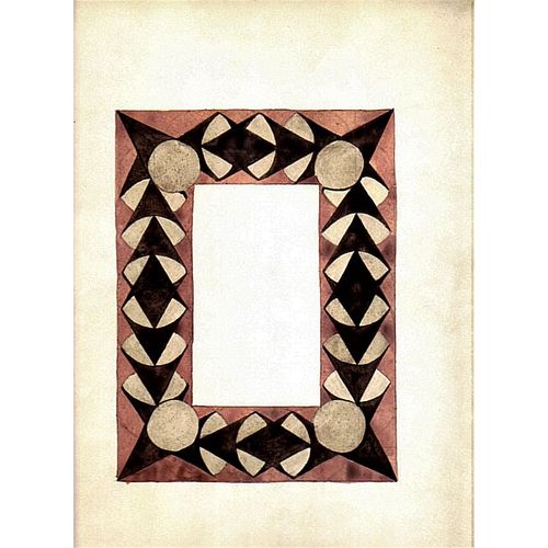 Peinture Originale Signee Annee 1931 / Pour Collection Ou Encadrement Decoratif / Theme : Geometrie