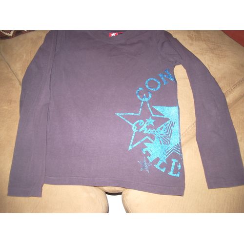 T-Shirt Converse Manches Longues T. 38 Marron