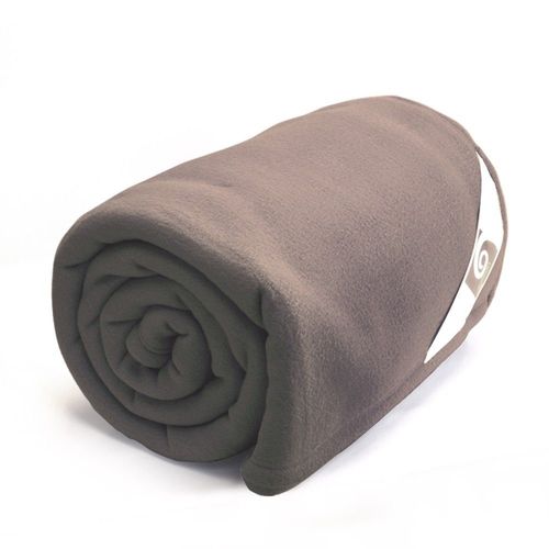 Couverture Polaire 240x300 Cm 100% Polyester 350 G/M2 Teddy Marron Taupe