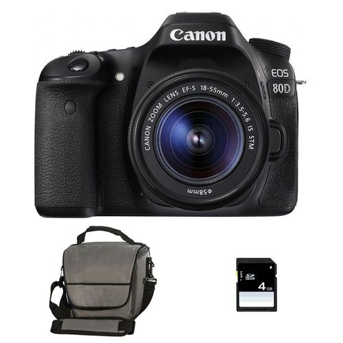 CANON EOS 80D + 18-55 IS STM GARANTI 3 ans + Sac + SD 4Go