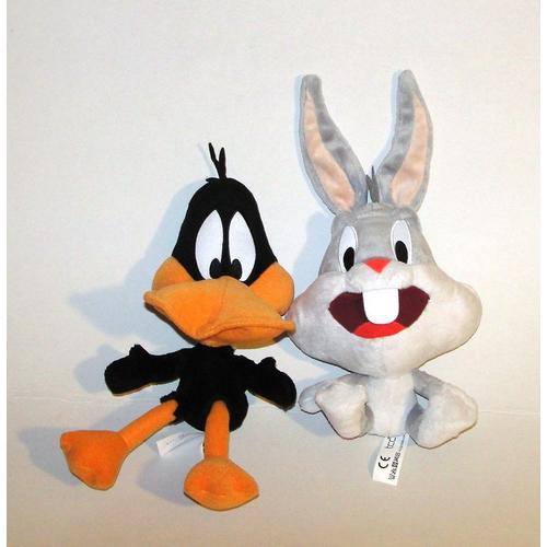 Peluche Looney Tunes Bugs Bunny Le Lapin  Et Daffy Duck Le Canard Grosses Têtes