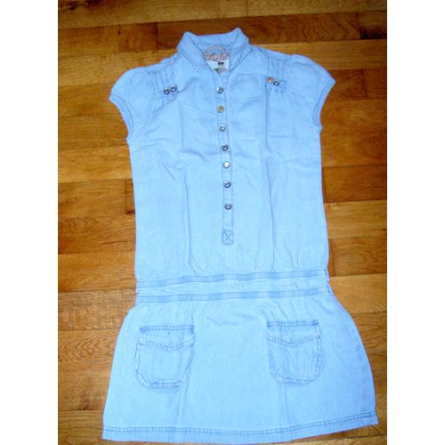 Tunique En Jean Bleue Claire Manches Courtes Style Jupe Kiabi Taille 10 Ans