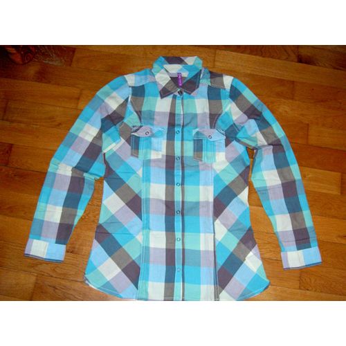 Chemise Manches Longues Bleue Verte Et Violette À Carreaux Blog By Gémo Taille 16 Ans